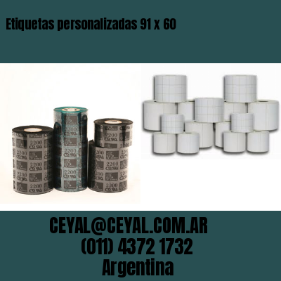 Etiquetas personalizadas 91 x 60