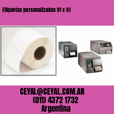 Etiquetas personalizadas 91 x 61