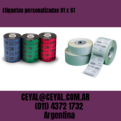 Etiquetas personalizadas 91 x 61