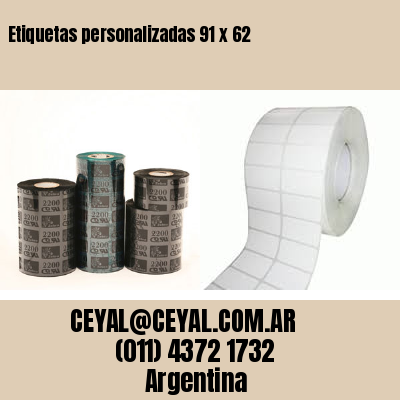 Etiquetas personalizadas 91 x 62