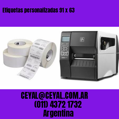 Etiquetas personalizadas 91 x 63