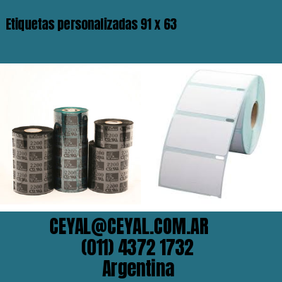 Etiquetas personalizadas 91 x 63