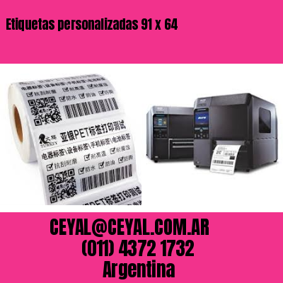 Etiquetas personalizadas 91 x 64