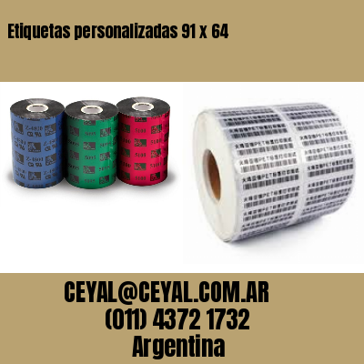 Etiquetas personalizadas 91 x 64