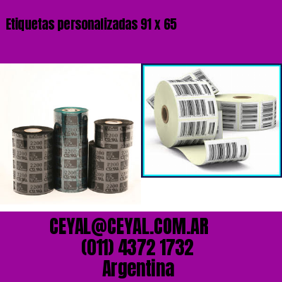 Etiquetas personalizadas 91 x 65