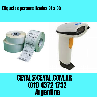 Etiquetas personalizadas 91 x 68