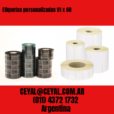 Etiquetas personalizadas 91 x 68
