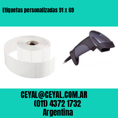 Etiquetas personalizadas 91 x 69