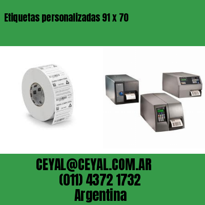 Etiquetas personalizadas 91 x 70