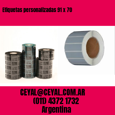 Etiquetas personalizadas 91 x 70