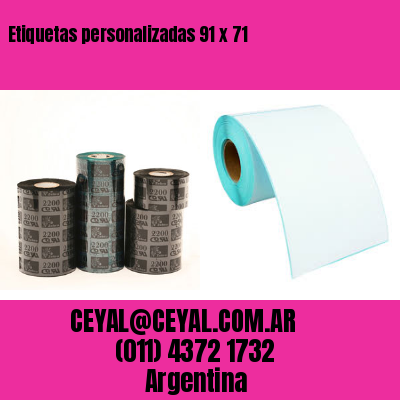 Etiquetas personalizadas 91 x 71