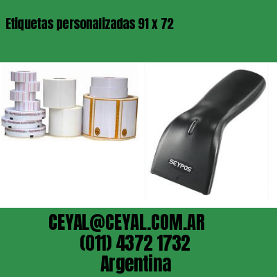 Etiquetas personalizadas 91 x 72