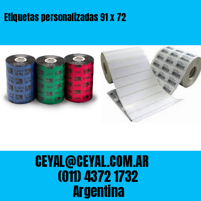 Etiquetas personalizadas 91 x 72