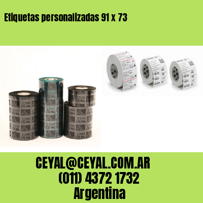 Etiquetas personalizadas 91 x 73