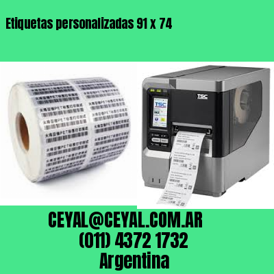 Etiquetas personalizadas 91 x 74