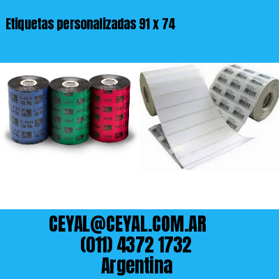 Etiquetas personalizadas 91 x 74