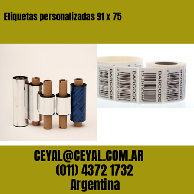 Etiquetas personalizadas 91 x 75