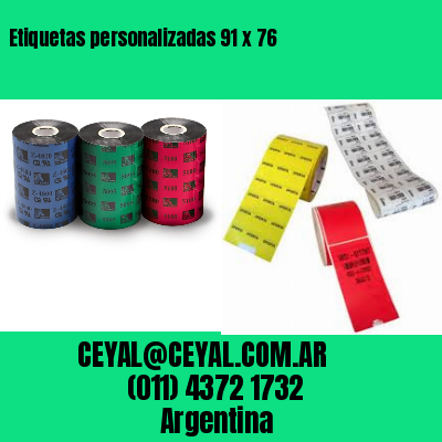 Etiquetas personalizadas 91 x 76