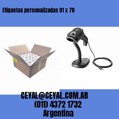 Etiquetas personalizadas 91 x 78