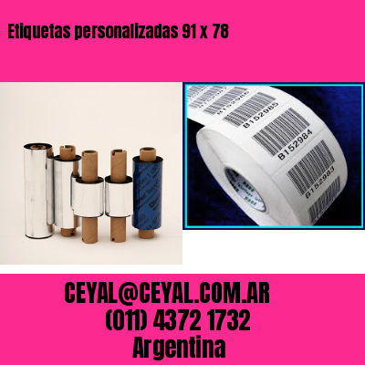 Etiquetas personalizadas 91 x 78