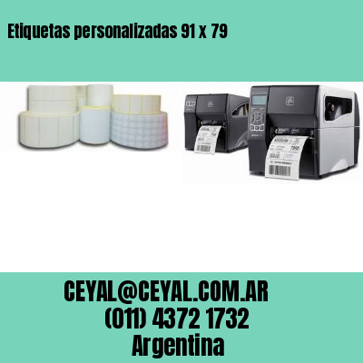 Etiquetas personalizadas 91 x 79