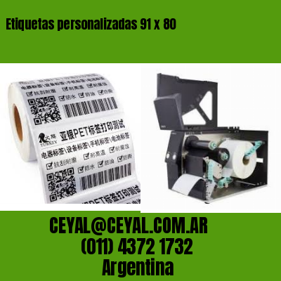 Etiquetas personalizadas 91 x 80