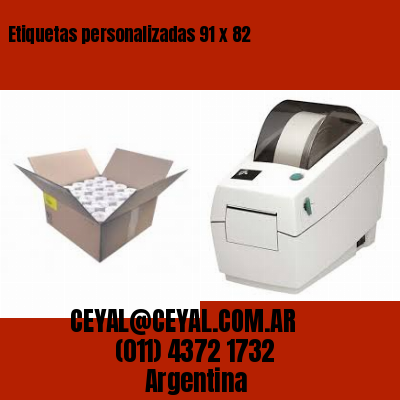 Etiquetas personalizadas 91 x 82