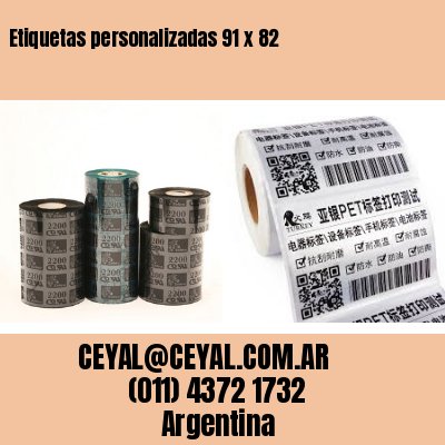 Etiquetas personalizadas 91 x 82