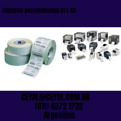 Etiquetas personalizadas 91 x 83