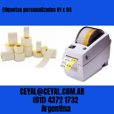 Etiquetas personalizadas 91 x 84
