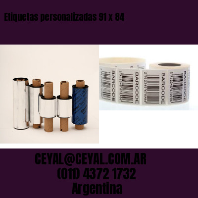 Etiquetas personalizadas 91 x 84
