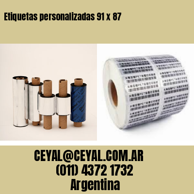 Etiquetas personalizadas 91 x 87