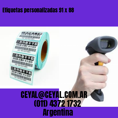Etiquetas personalizadas 91 x 88