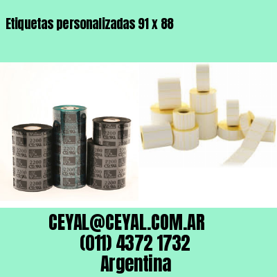 Etiquetas personalizadas 91 x 88