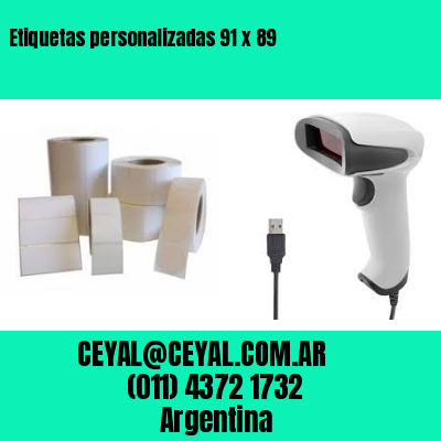 Etiquetas personalizadas 91 x 89