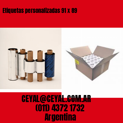 Etiquetas personalizadas 91 x 89