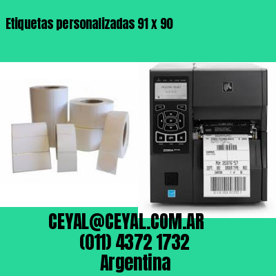 Etiquetas personalizadas 91 x 90