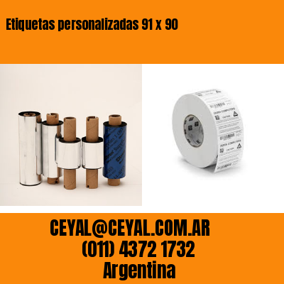 Etiquetas personalizadas 91 x 90