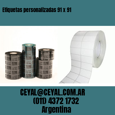 Etiquetas personalizadas 91 x 91