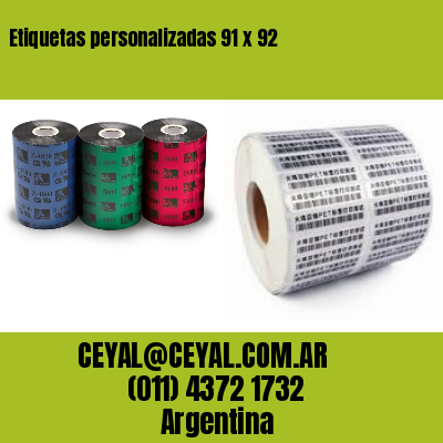 Etiquetas personalizadas 91 x 92