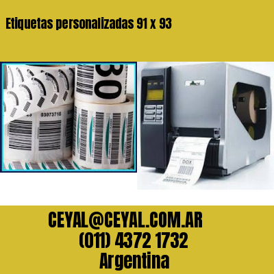 Etiquetas personalizadas 91 x 93