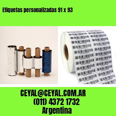 Etiquetas personalizadas 91 x 93