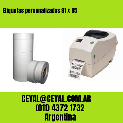 Etiquetas personalizadas 91 x 95
