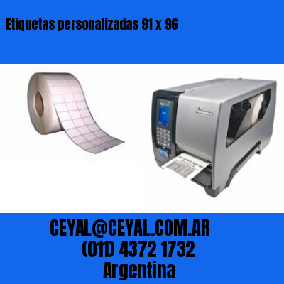 Etiquetas personalizadas 91 x 96