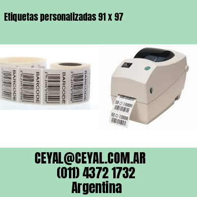 Etiquetas personalizadas 91 x 97