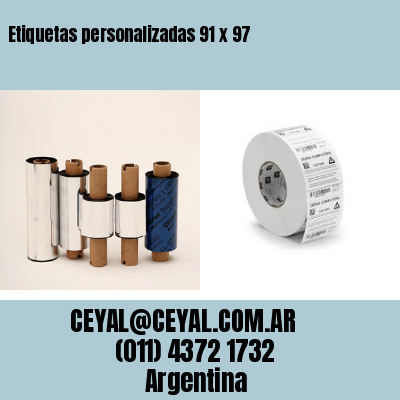 Etiquetas personalizadas 91 x 97