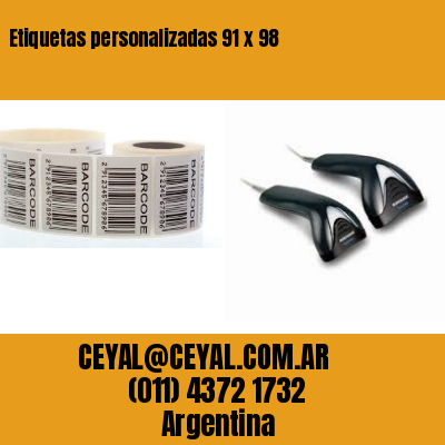 Etiquetas personalizadas 91 x 98