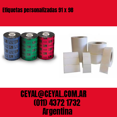 Etiquetas personalizadas 91 x 98