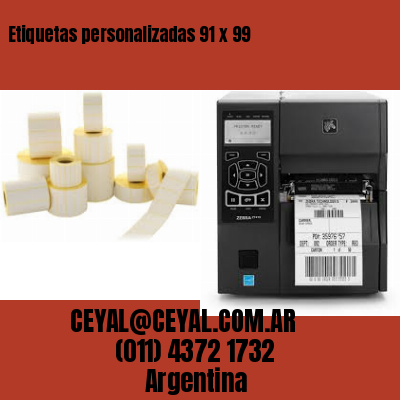 Etiquetas personalizadas 91 x 99