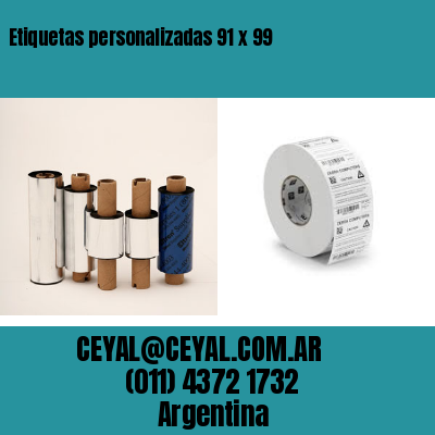 Etiquetas personalizadas 91 x 99